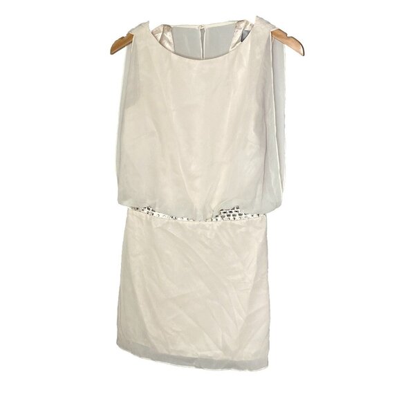 Laundry By Shelli Segal Dresses & Skirts - Laundry By Shelli Segal Women’s Shirt Sleeve Blouse Cream Sleeveless Size 0